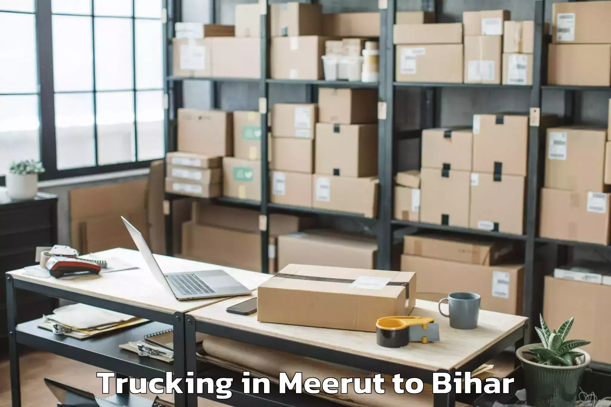 Book Meerut to Taraiya Trucking